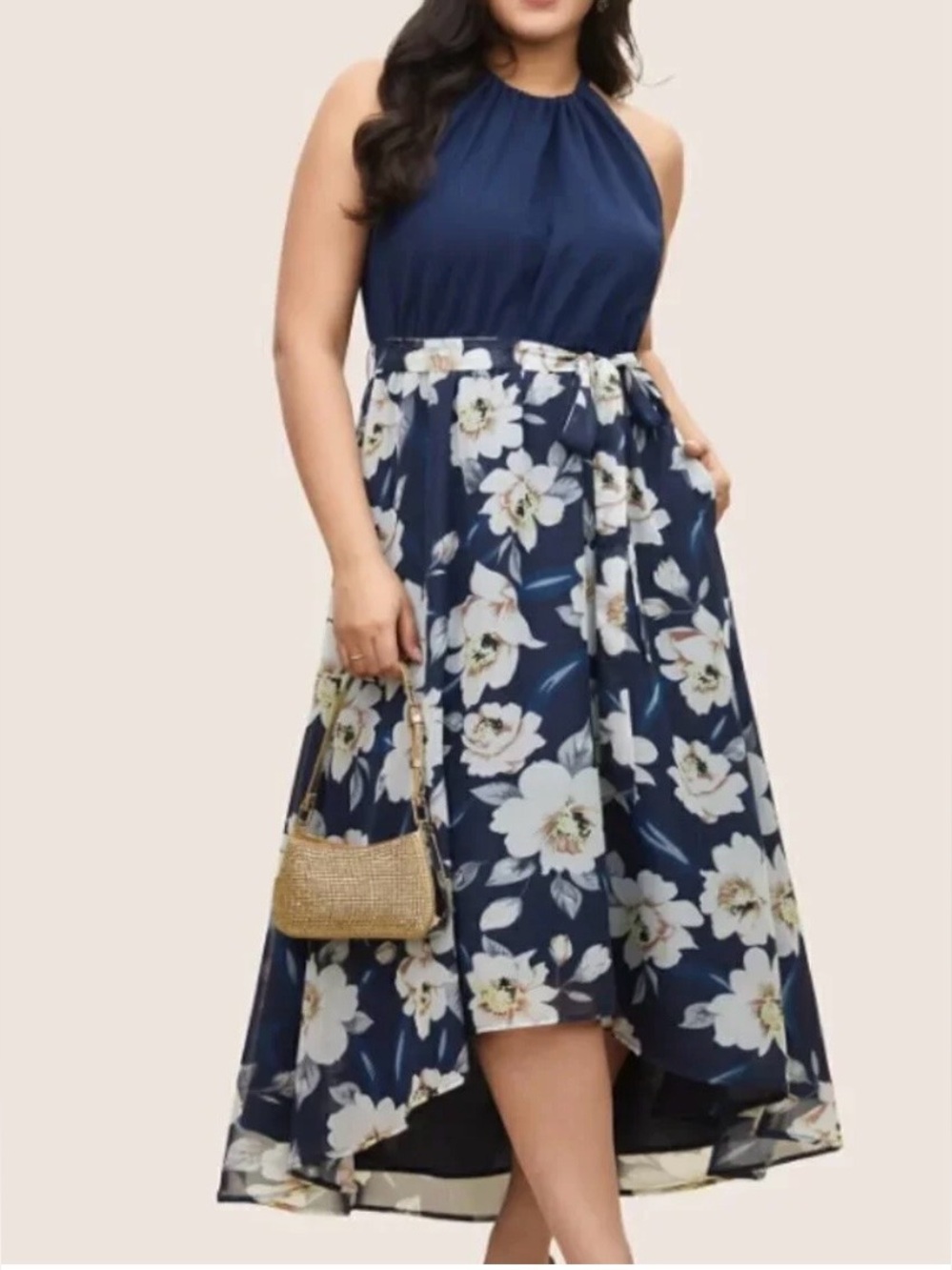 BloomChic Floral Halter Ties High Low Hem Dress - 22/24 - NWT